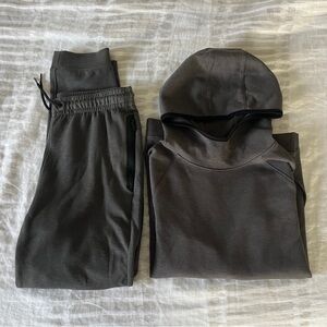 Old Navy Active Fleece Gray Hoodie & Jogger Set